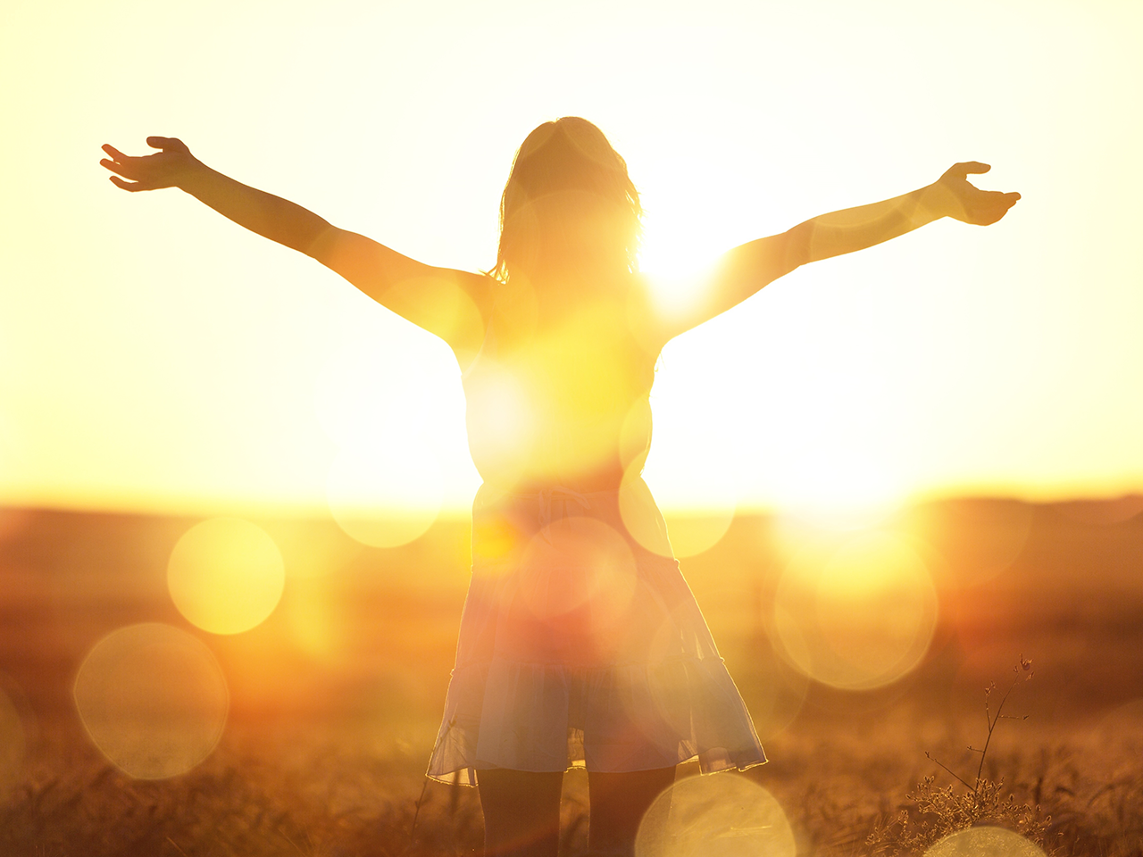 Woman in the sunshine