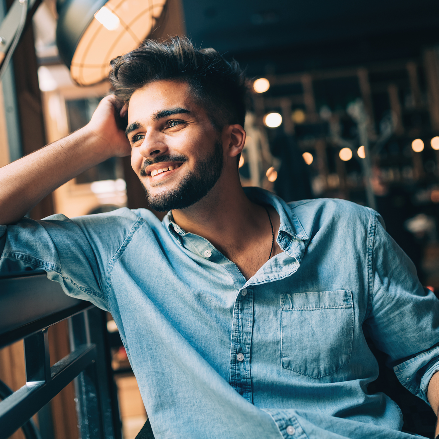 Man in restaurant