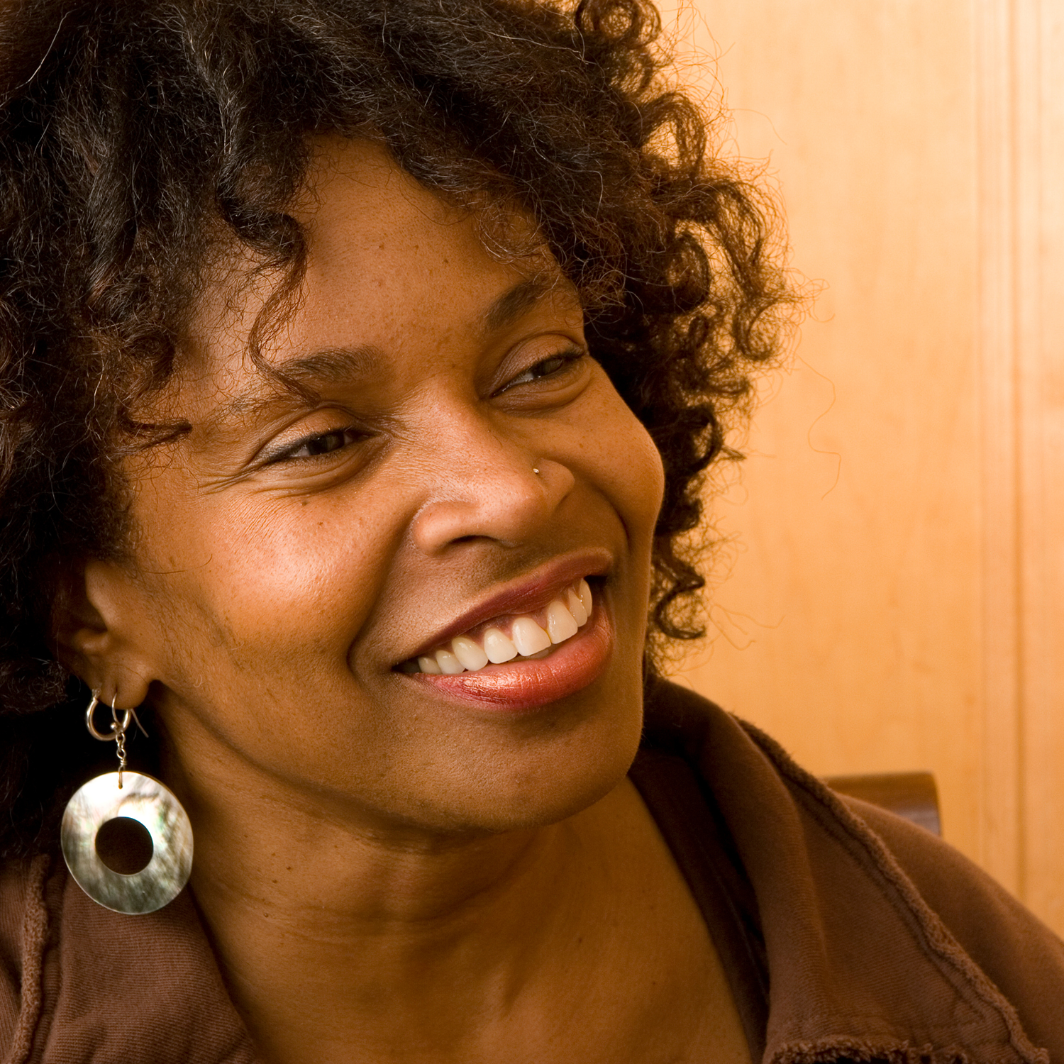 Woman smiling